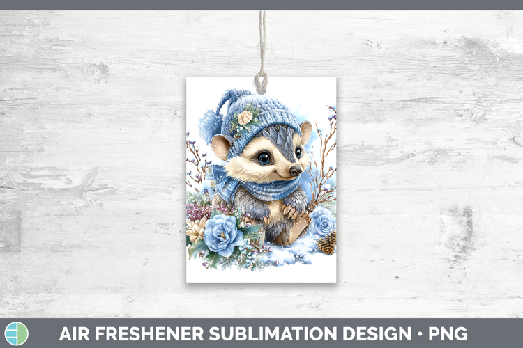 Pangolin Safari Winter Knit Hat Air Freshener Sublimation De
