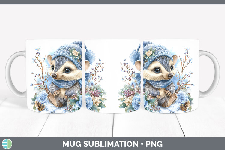 GorgeousSafari Winter Knit Hat Mug Wrap design.