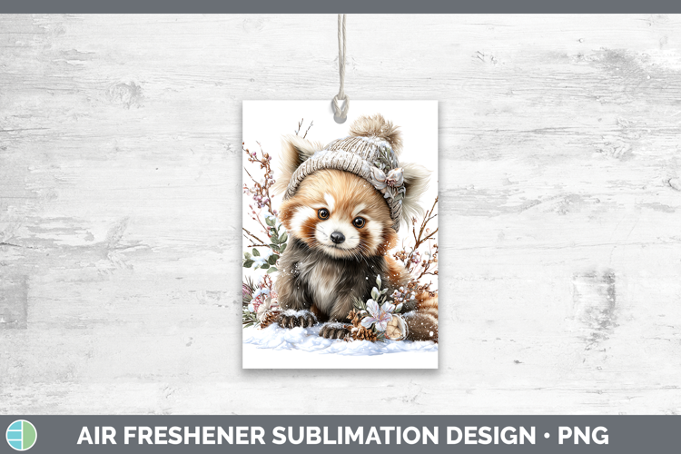 Red Panda Safari Winter Knit Hat Air Freshener Sublimation D