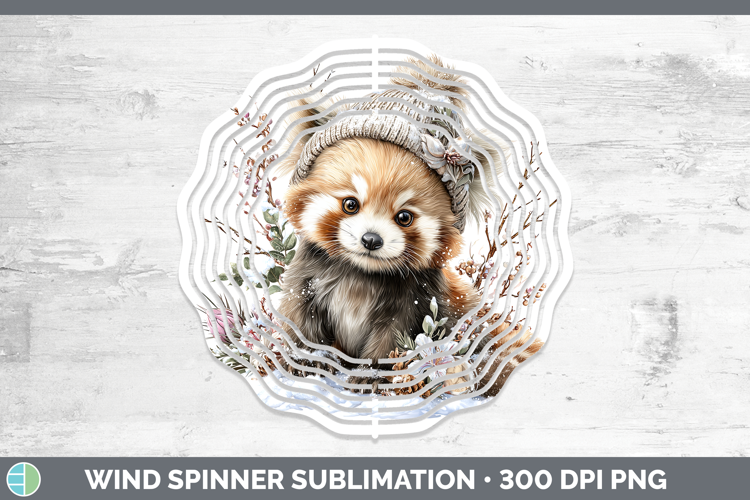 Red Panda Safari Winter Knit Hat Wind Spinner Sublimation De