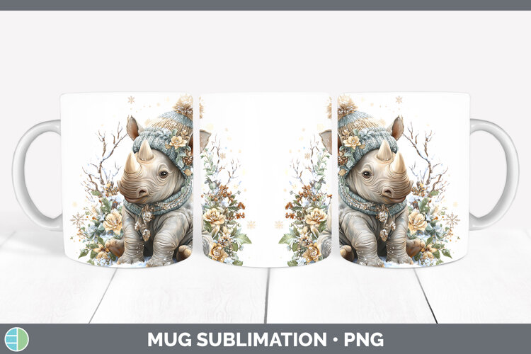 GorgeousSafari Winter Knit Hat Mug Wrap design.