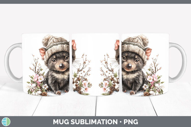 GorgeousSafari Winter Knit Hat Mug Wrap design.