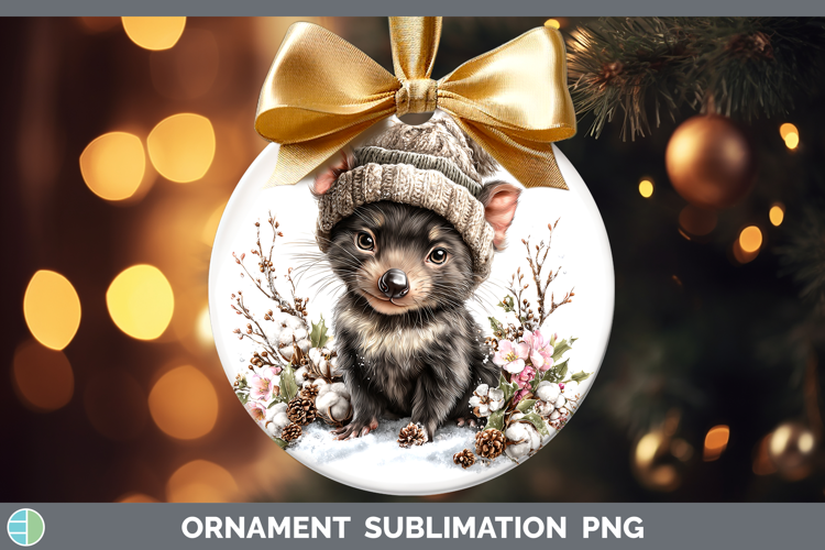 Tasmanian Devil Safari Winter Knit Hat Ornament Sublimation