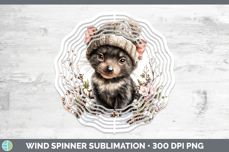 Tasmanian Devil Safari Winter Knit Hat Wind Spinner Sublimat