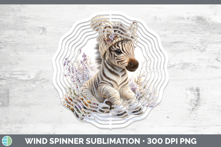 Zebra Safari Winter Knit Hat Wind Spinner Sublimation Design