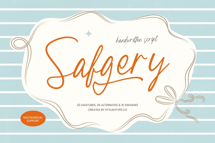 Safgery - Handwritten Script Font
