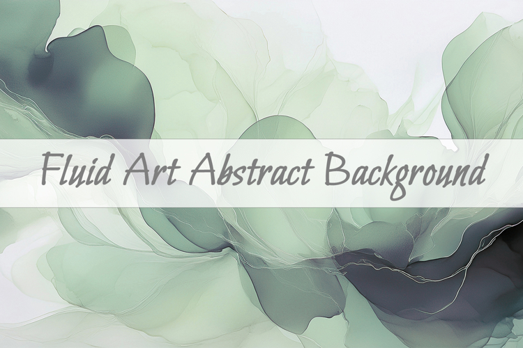 Sage Green Watercolor Fluid Art Abstract Background