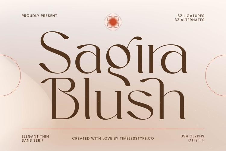 Sagira Blush - Elegant Thin Sans Serif Font