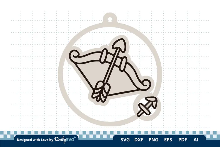 Cute Zodiac Keychain SVG | Sagittarius Astrology Design