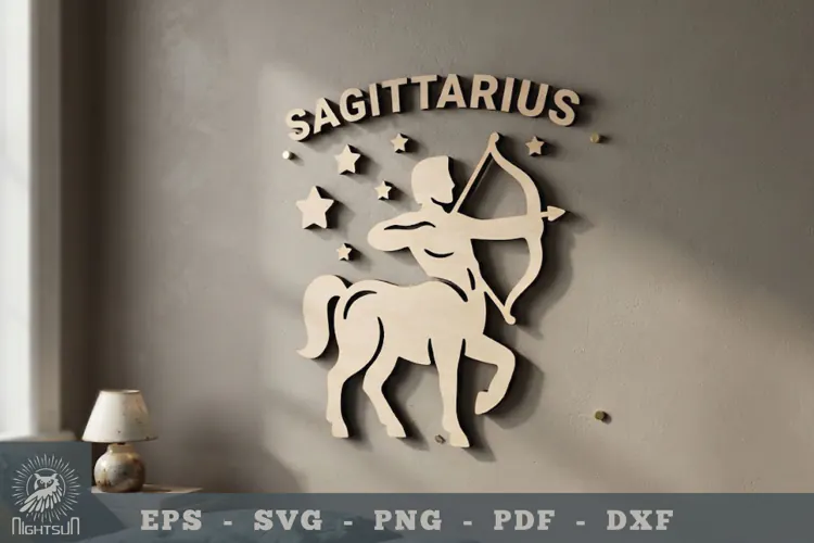 Sagittarius Zodiac Lasercut Wall Decor