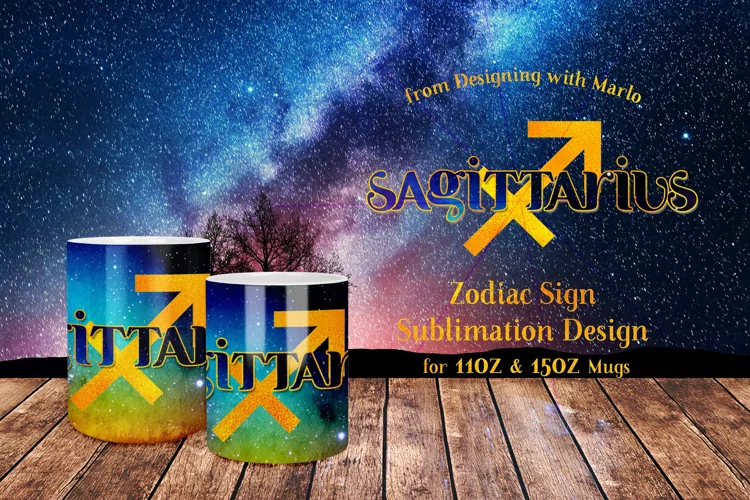 Sagittarius - Zodiac Sign 11oz & 15oz Mug Sublimation, d1