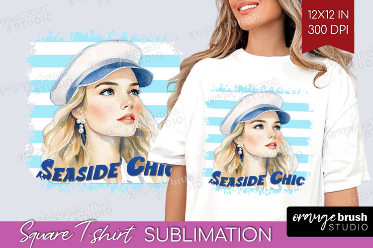 Sailor Girl Nautical Square Tshirt Background Sea Quotes PNG