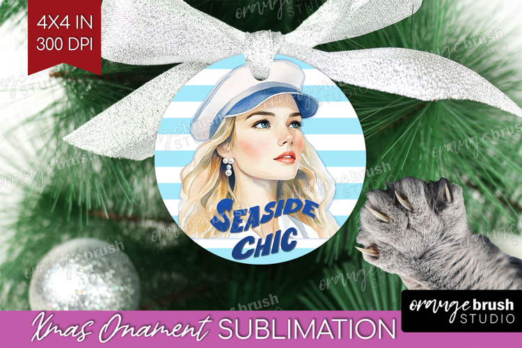 Sailor Girl Nautical Ornament PNG Sea Quotes PNG Sublimation example image 1