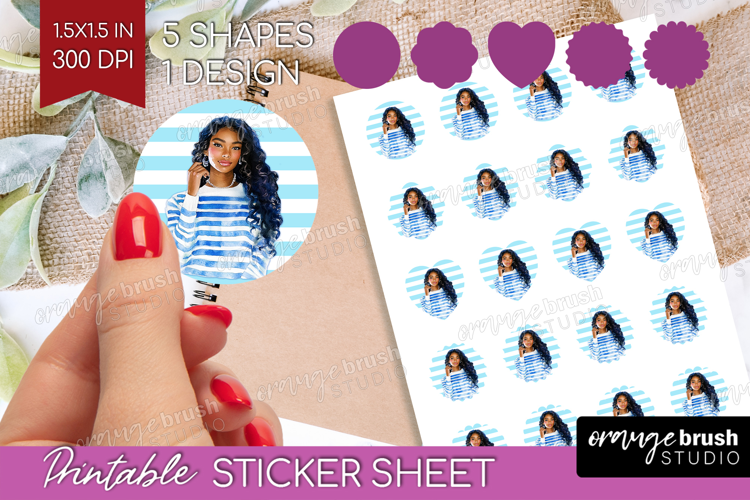Sailor Girl Nautical Round Sticker Sea Quotes Printable