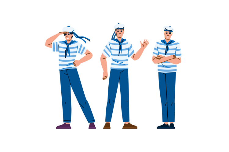 ship sailor man vector