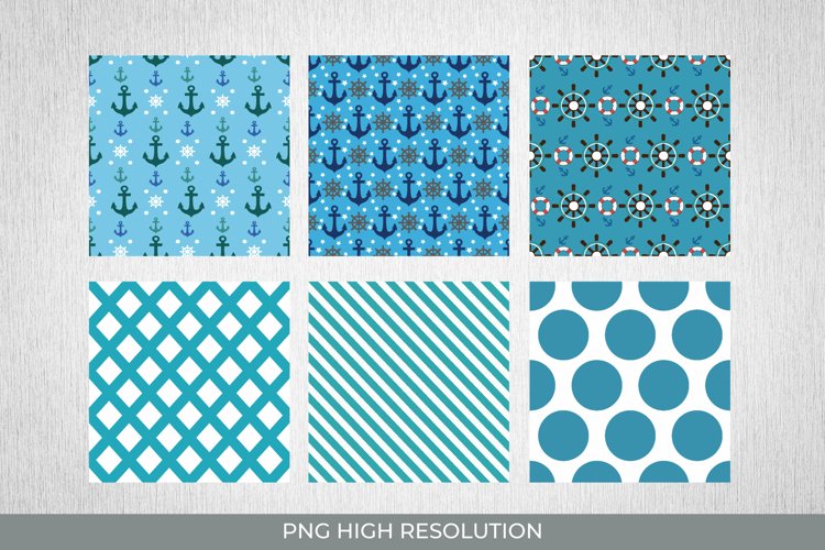Sailor Seamless Pattern Paper Pack example image 1
