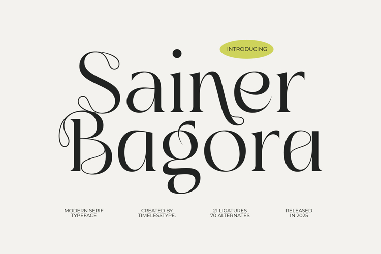 Sainer Bagora - Modern Serif Typeface