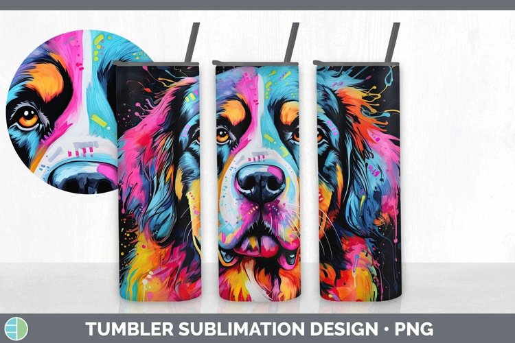 Saint Bernard Tumbler | Sublimation 20 oz Skinny Tumbler Des