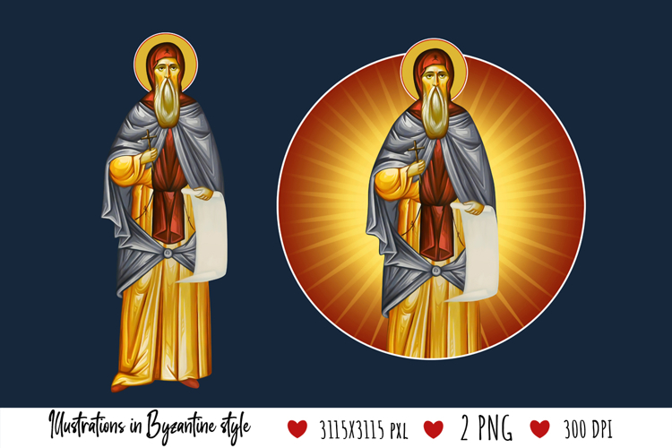 Saint Joanikije of Devic Christian Illustration