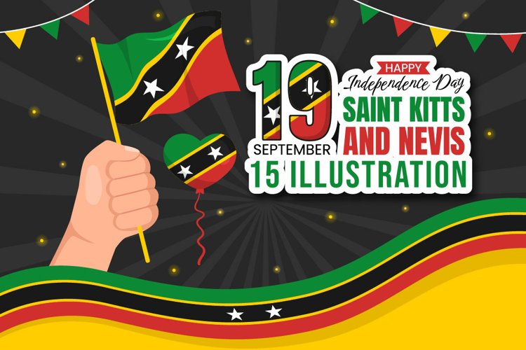 15 Independence Day Saint Kitts and Nevis Illustration example image 1