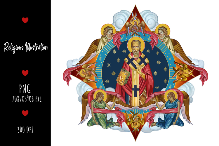 Saint Nicholas of Myra Religious Illustration