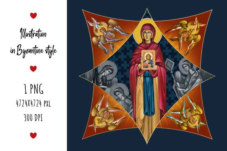 Saint Parascheva of Balkans Greek Illustration