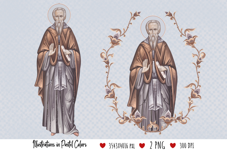 Saint Petrit Korishes. Illustration in Byzantine Style