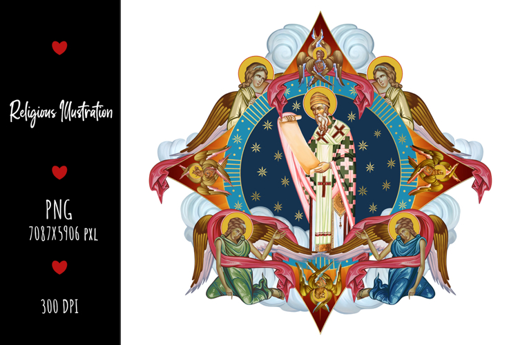 Saint Spyridon, Bishop of Trimythous Religious Illustration