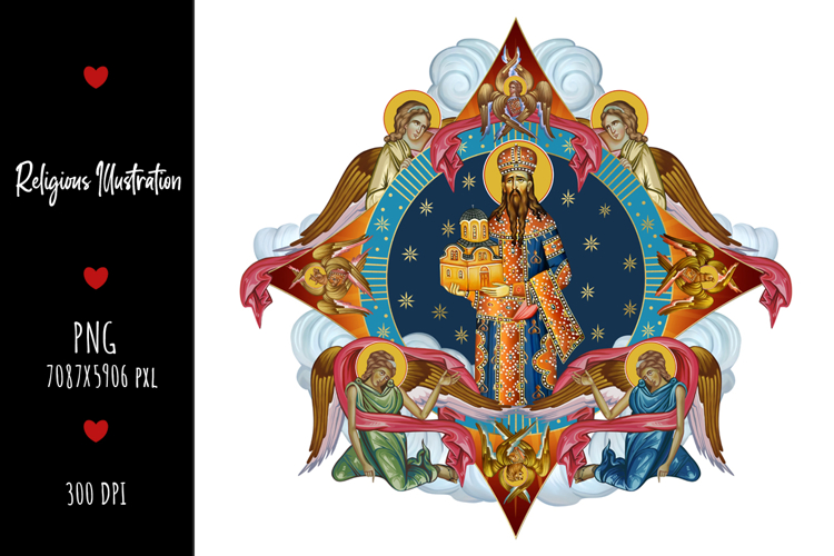 Saint Stefan Milutin Religious Illustration