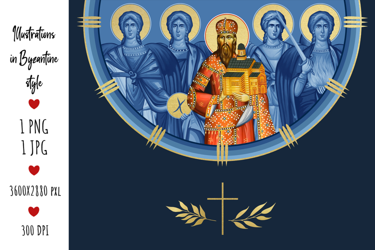 Saint Stefan Urosh I and 4 Cardinal Points