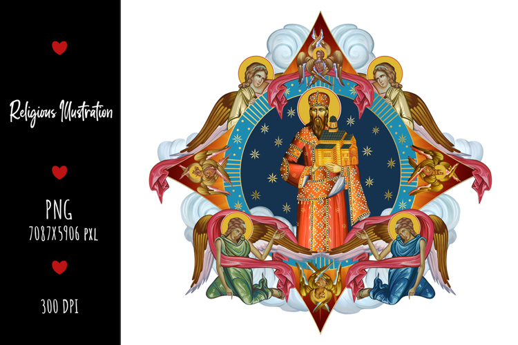 Saint Stefan Urosh I Religious Illustration