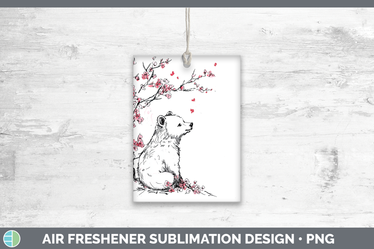 Sakura Bear Air Freshener Sublimation Car Freshener Designs