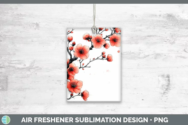 Sakura Blossoms Air Freshener Sublimation Car Freshener Desi