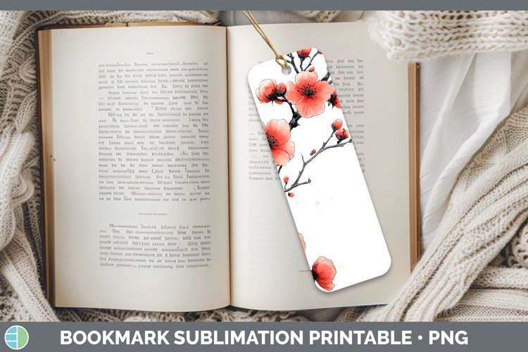 Sakura Blossoms Bookmark Sublimation Printable Designs