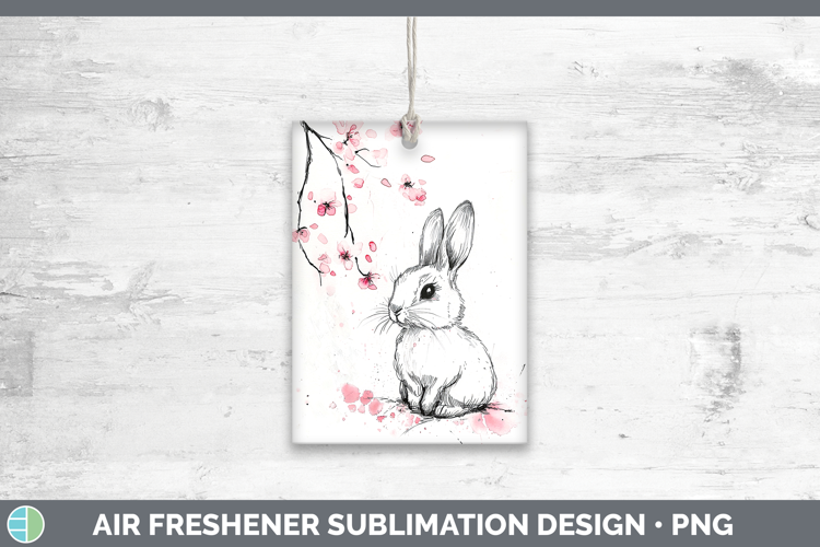 Sakura Bunny Air Freshener Sublimation Car Freshener Designs