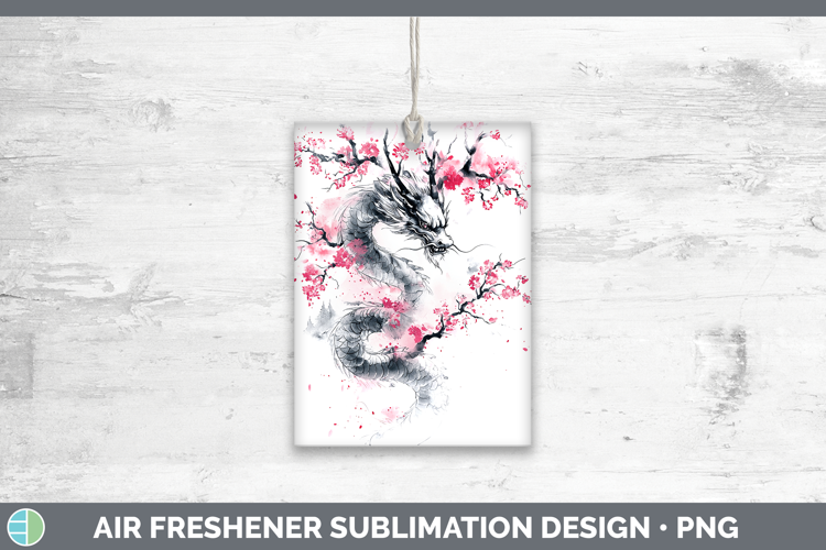 Sakura Dragon Air Freshener Sublimation Car Freshener Design