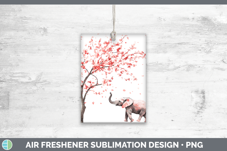 Sakura Elephant Air Freshener Sublimation Car Freshener Desi