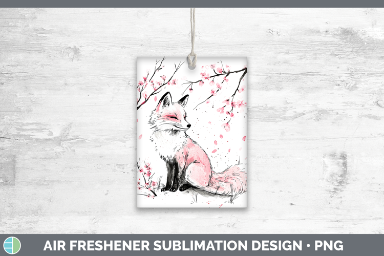 Sakura Fox Air Freshener Sublimation Car Freshener Designs
