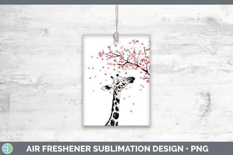Sakura Giraffe Air Freshener Sublimation Car Freshener Desig