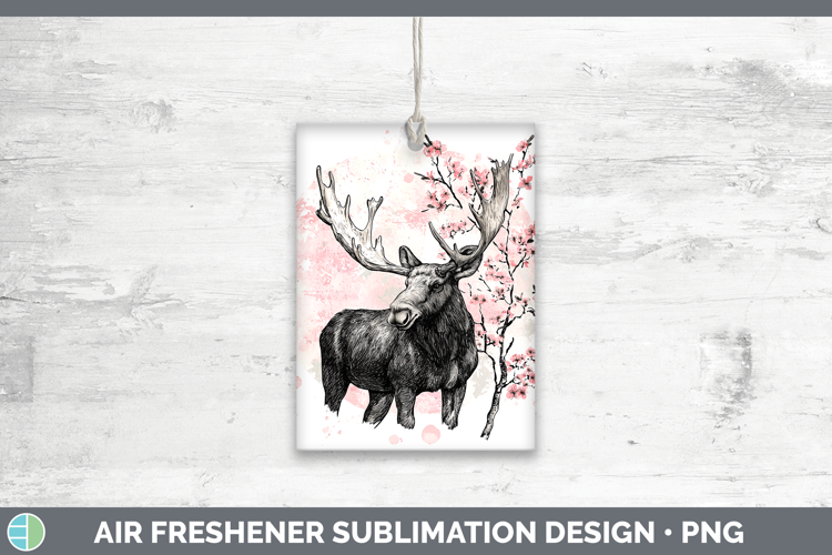 Sakura Moose Air Freshener Sublimation Car Freshener Designs