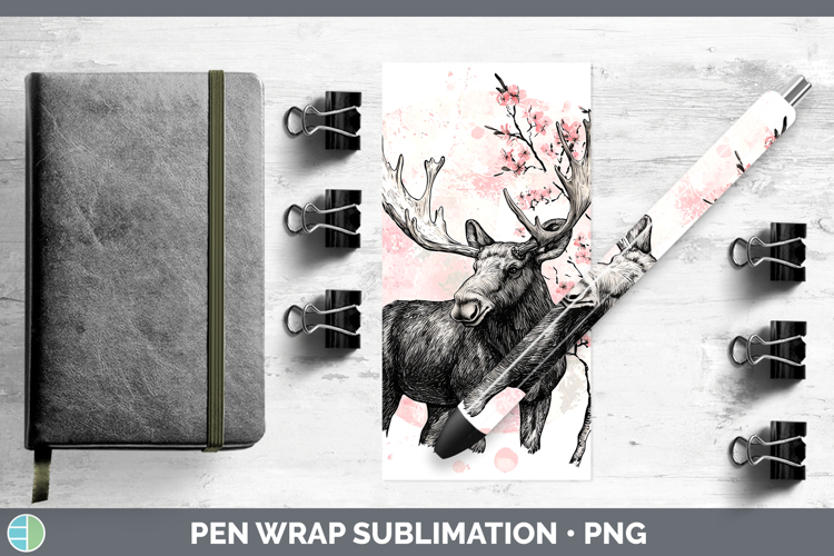 Sakura Moose Pen Wrap Sublimation Pen Designs