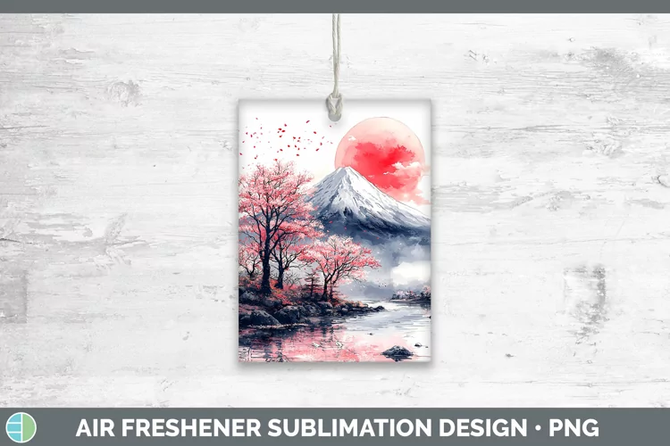 Sakura Mountain Air Freshener Sublimation Car Freshener Desi