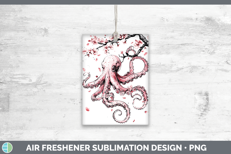 Sakura Octopus Air Freshener Sublimation Car Freshener Desig