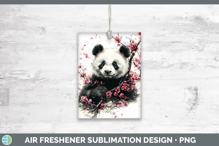 Sakura Panda Air Freshener Sublimation Car Freshener Designs
