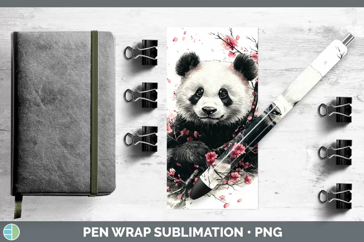Sakura Panda Pen Wrap Sublimation Epoxy Pen Designs