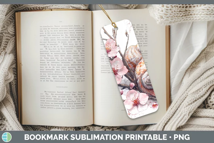 Sakura Seashell Bookmark Sublimation Printable Designs