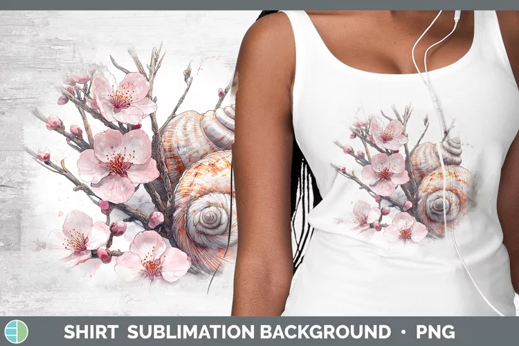 Sakura Seashell Shirt Sublimation Sublimation Background Des