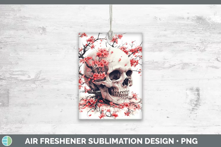 Sakura Skull Air Freshener Sublimation Car Freshener Designs