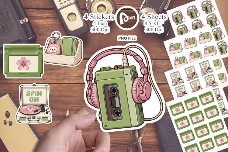Sakura Synth Lounge Sticker example image 1
