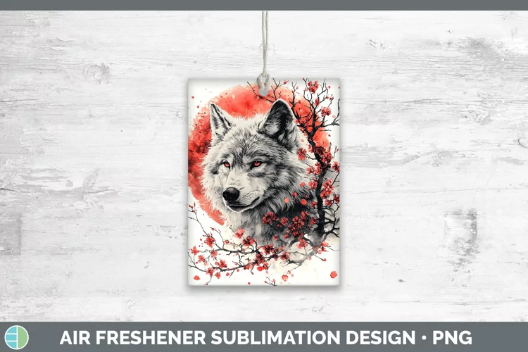 Sakura Wolf Air Freshener Sublimation Car Freshener Designs